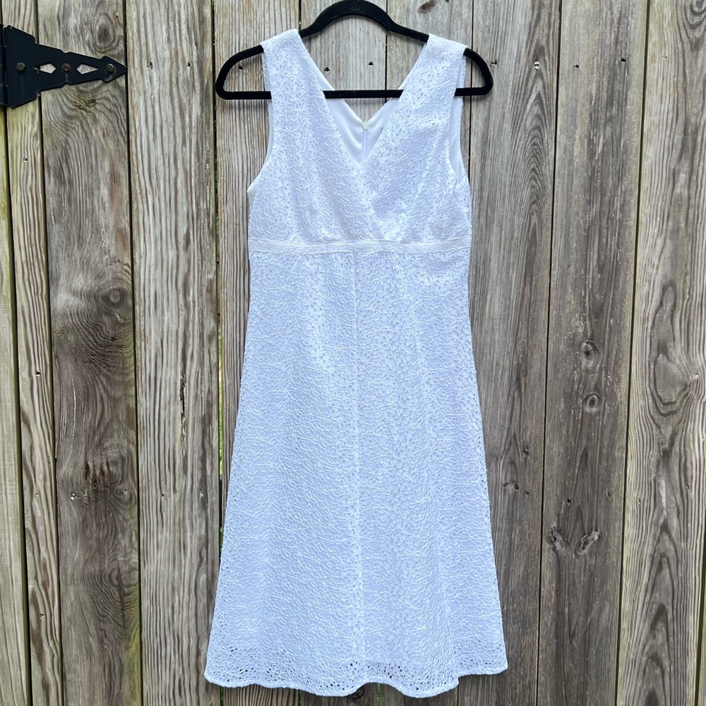 Rabbit Rabbit Rabbit Designs White Lace Sleeveless Dress Women’s 10